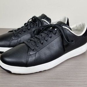 Cole Haan Grand Pro Tennis Shoe, Black Leather, Womens Size 10 B